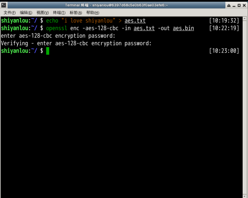 AES算法加解密实验 蓝桥云课