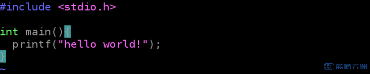 实验一：写一个hello world小程序 - 蓝桥云课